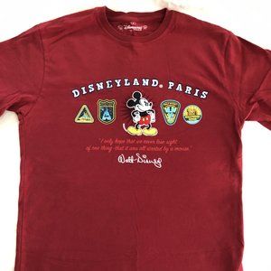 Disney Land Paris T Shirt Embroidered Mickey Mouse L
